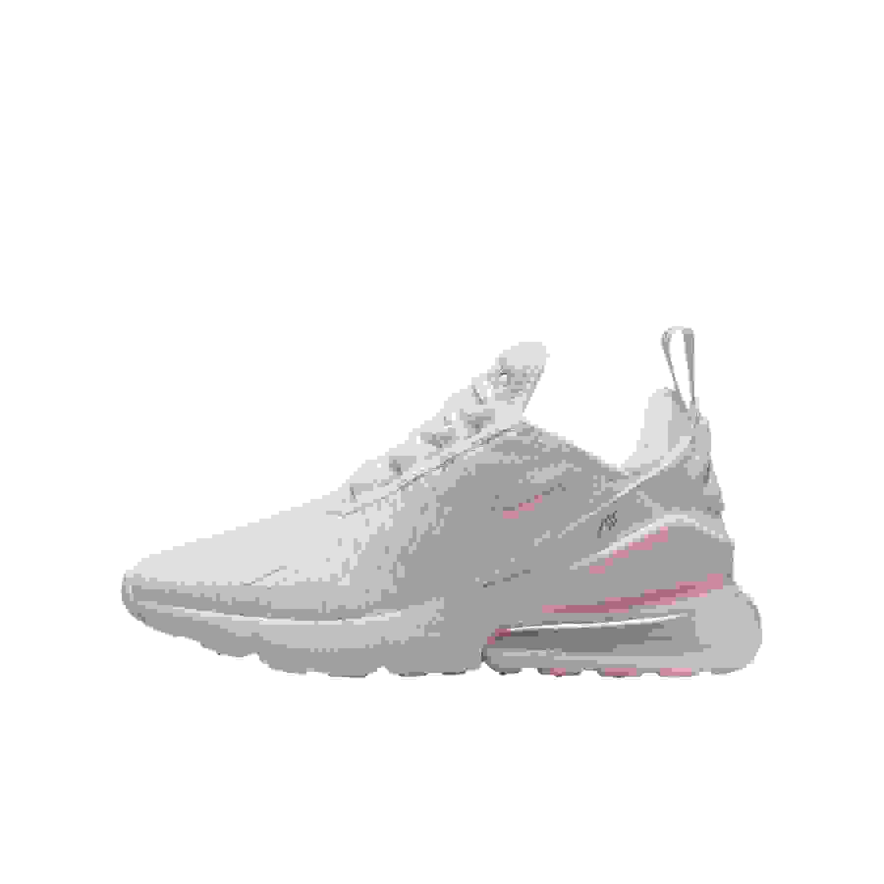 Nike Air Max 270 Grade School Girls' "White/Light Smoke Grey/Pink Foam" Shoe